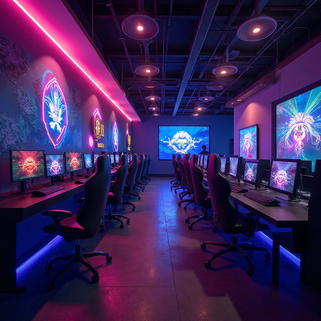 Інтер'єр комп'ютерного клубу Cyberdrive